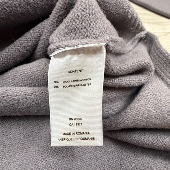 Tibi Airy Extrafine Wool Blair Dress Grey Tie Waist Midi Sweater Dress Medium - Picture 5 of 10